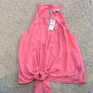 Express Coral Knot-Front Blouse